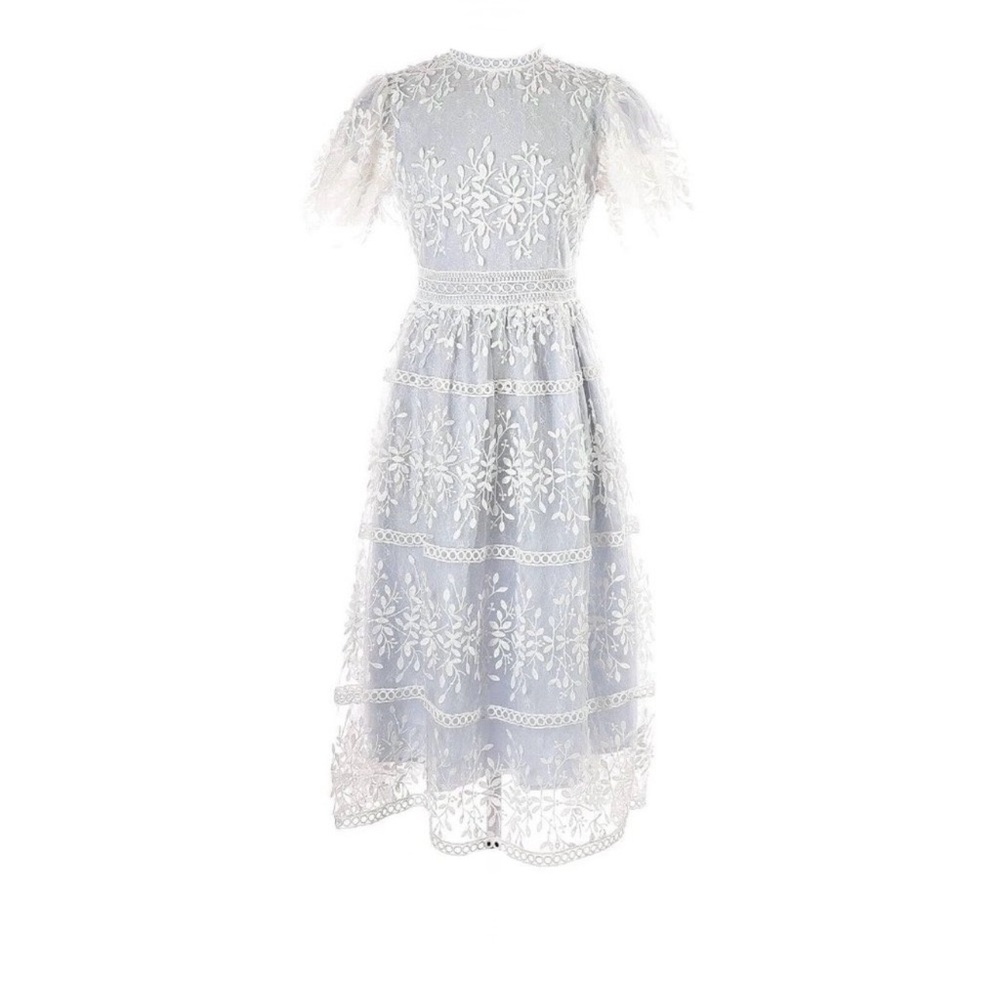 Ivy City Co dusty blue Sicily Dress M